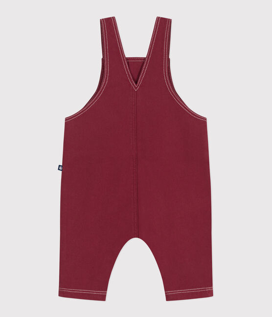 Salopette bébé en denim coloré jambes longues AMARANTE