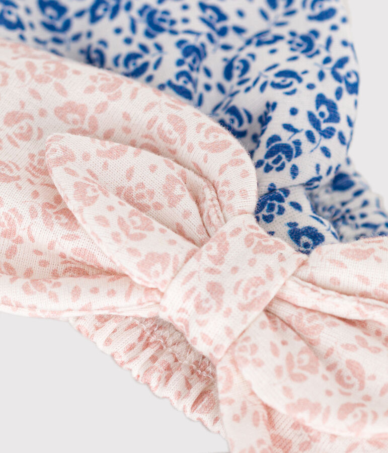 2 bandeaux en coton fleurs b&eacute;b&eacute; variante 1