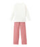 Pyjama petite fille rouge TERKUIT/blanc MARSHMALLOW