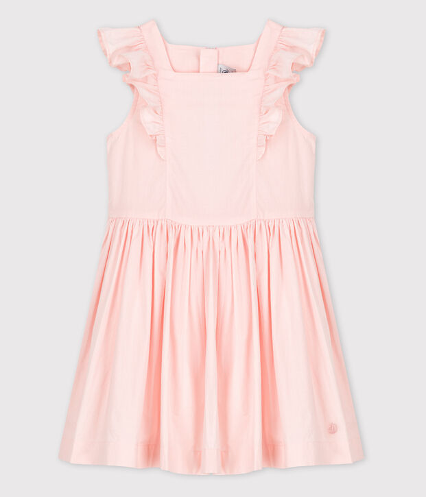 Robe c&eacute;r&eacute;monie en popeline enfant fille rose clair