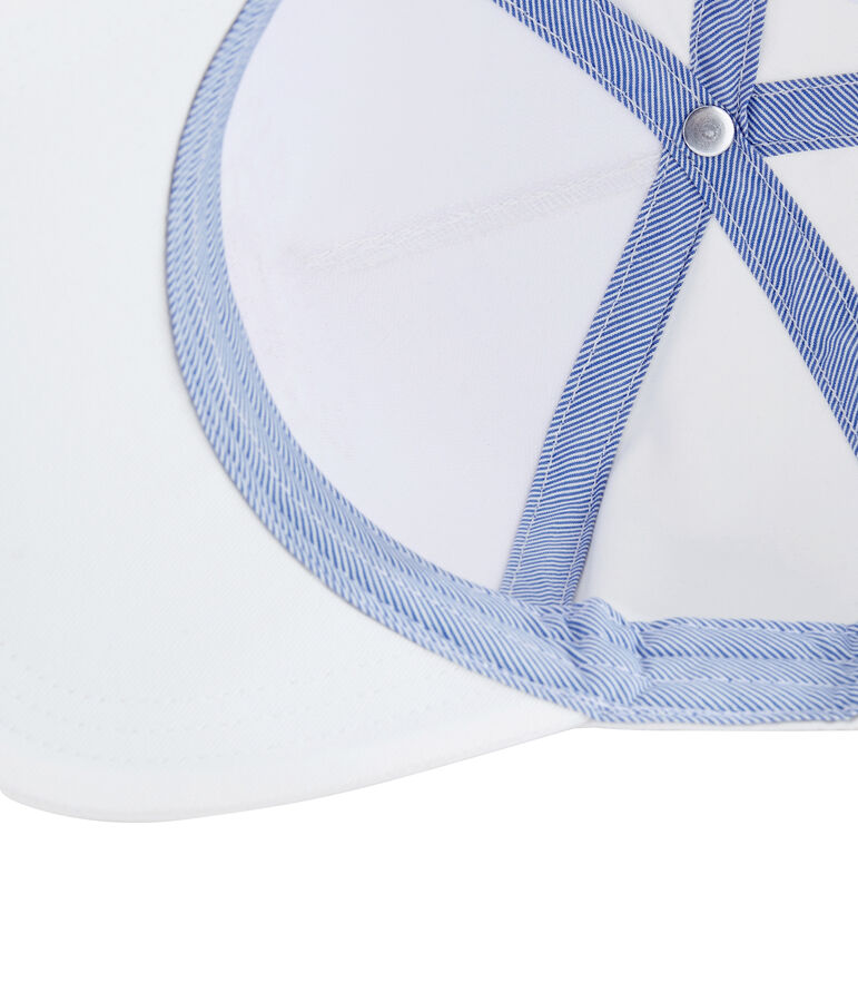 Casquette en twill enfant fille blanc MARSHMALLOW