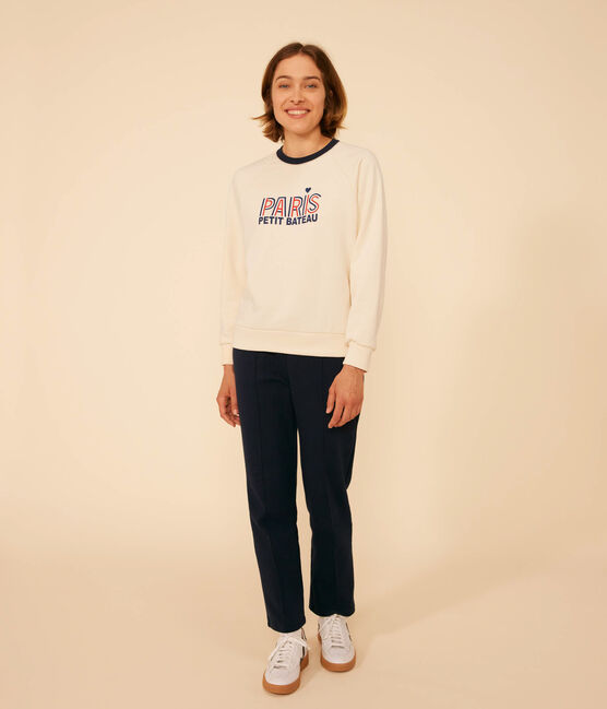 Sweatshirt en molleton femme écru AVALANCHE