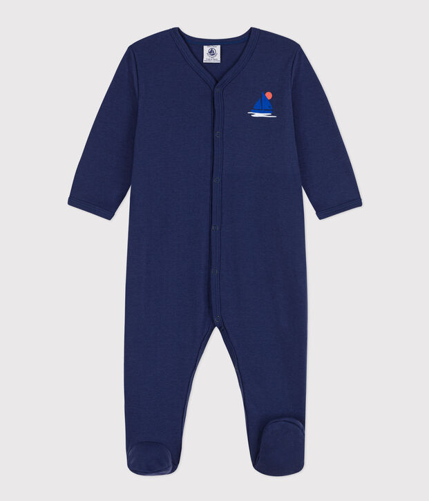 Dors-bien bleu en coton bleu