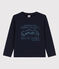 Tee-shirt manches longues imprimé enfant garçon bleu SMOKING
