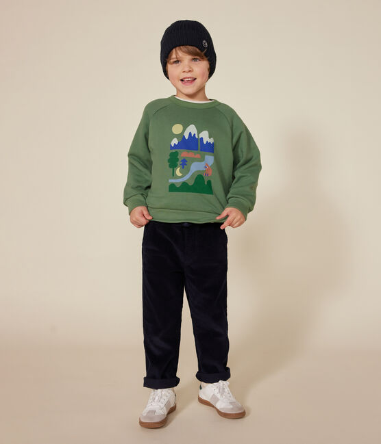 Sweatshirt en molleton enfant garçon vert PALMERAIE