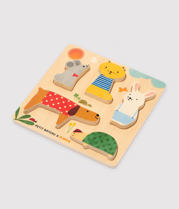 Puzzle animaux Petit Bateau x Djeco multicouleur