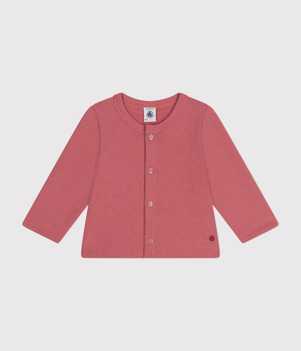 Cardigan en molleton b&eacute;b&eacute; rose