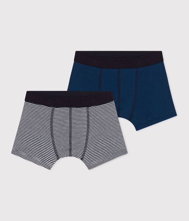 Lot de 2 boxers enfant en coton imprim&eacute; multicouleur