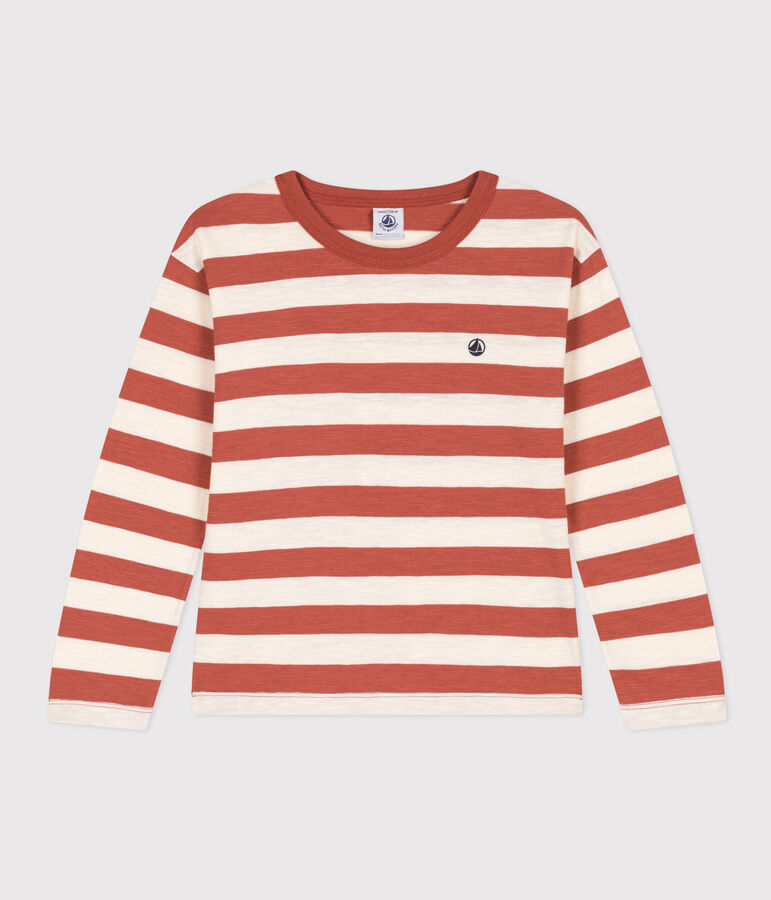 Tee-shirt manches longues en coton enfant gar&ccedil;on FAMEUX/ AVALANCHE