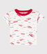 Tee-shirt manches courtes bébé en jersey imprimé