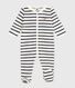 Pyjama bébé en velours imprimé à rayures