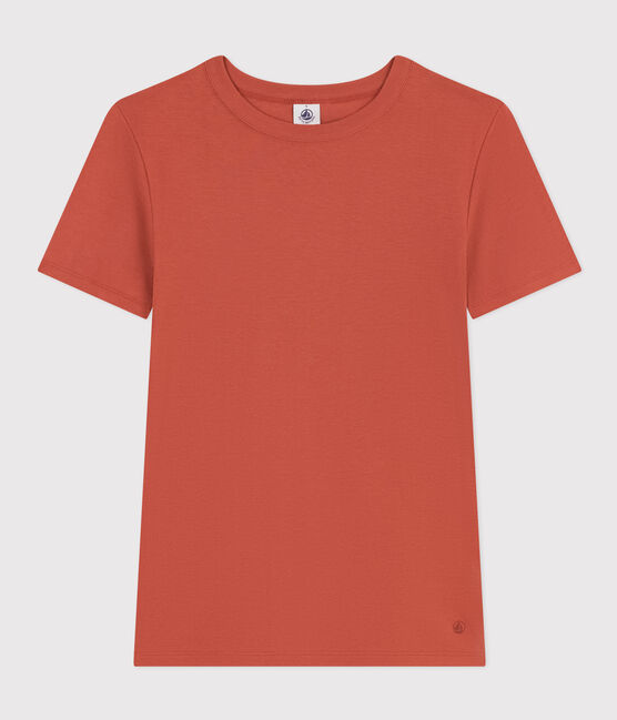 Tee-shirt L'ICONIQUE col rond en coton Femme marron FAMEUX