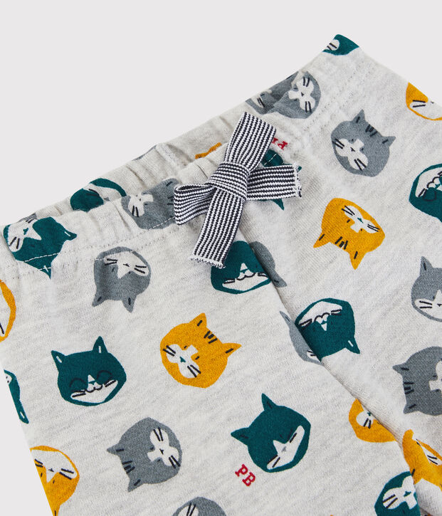 Pantalon en molleton b&eacute;b&eacute;. gris/multicouleur