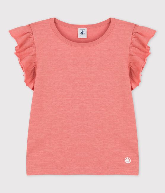 T-shirt manches courtes en coton enfant fille rose PAPAYE