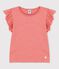 T-shirt manches courtes en coton enfant fille rose PAPAYE