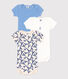 Lot de 3 bodies manches courtes Paris en coton bébé