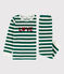 Pyjama  rayé en velours enfant EVERGREEN/ MARSHMALLOW