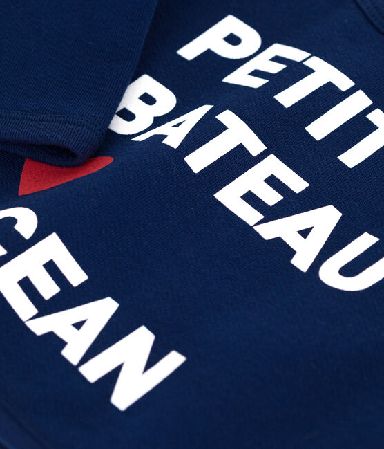 Sweat bébé en coton, uni bleu MEDIEVAL