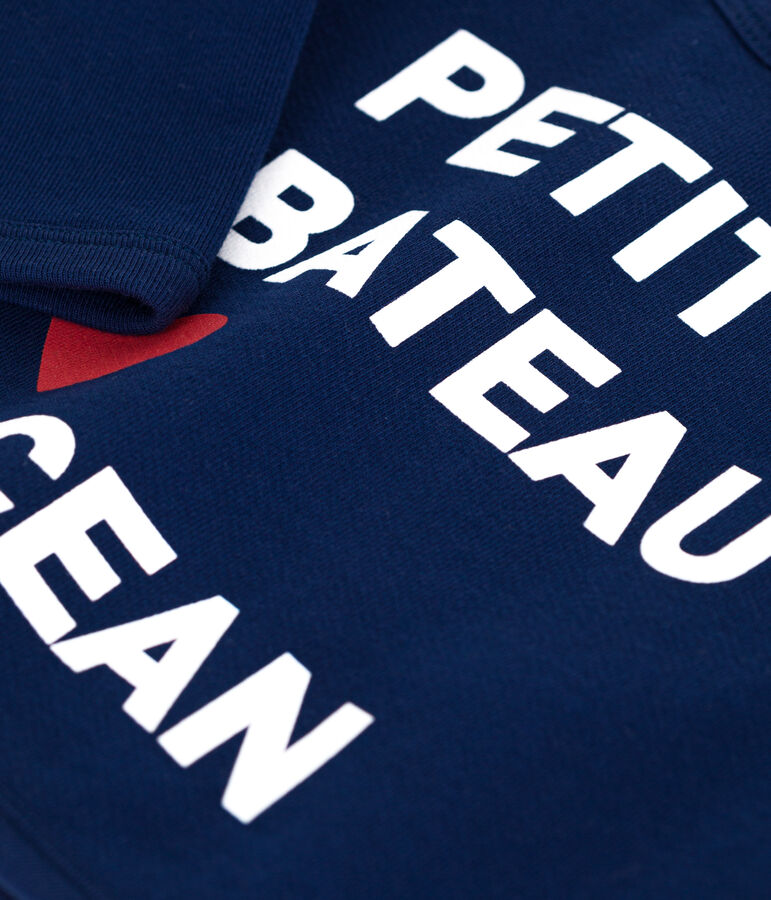 Sweat b&eacute;b&eacute; en coton, uni bleu MEDIEVAL