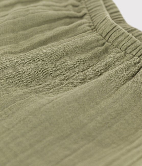 Pantalon bébé en gaze de coton vert MARECAGE