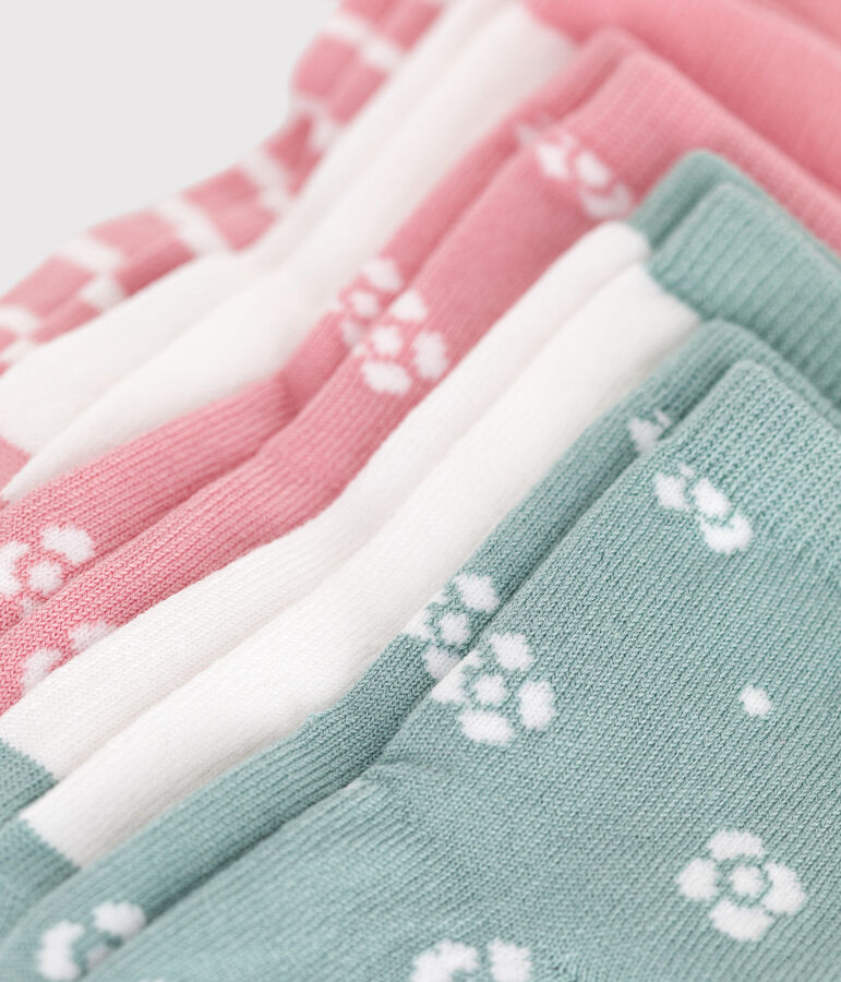 5 paires de chaussettes b&eacute;b&eacute; fille en coton &agrave; fleurs variante 1