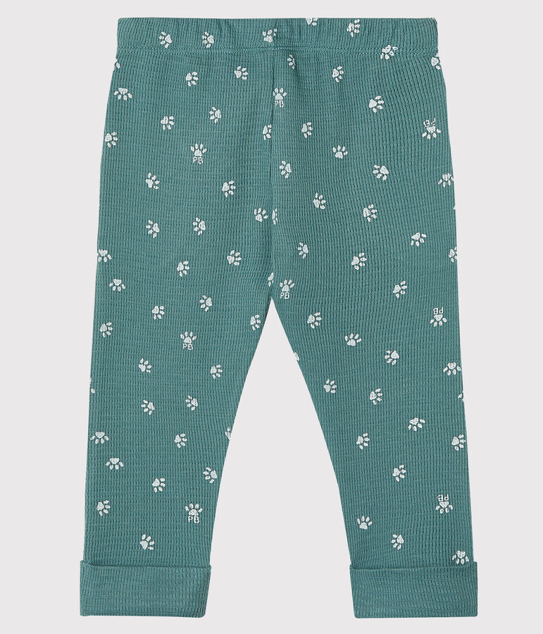 Pantalon b&eacute;b&eacute; vert/blanc