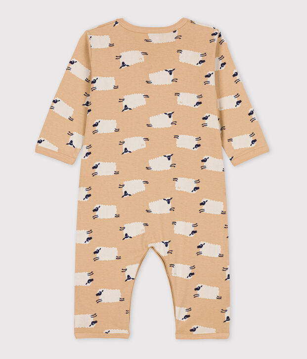 Dors-bien sans pieds mouton b&eacute;b&eacute; en coton beige/multicouleur