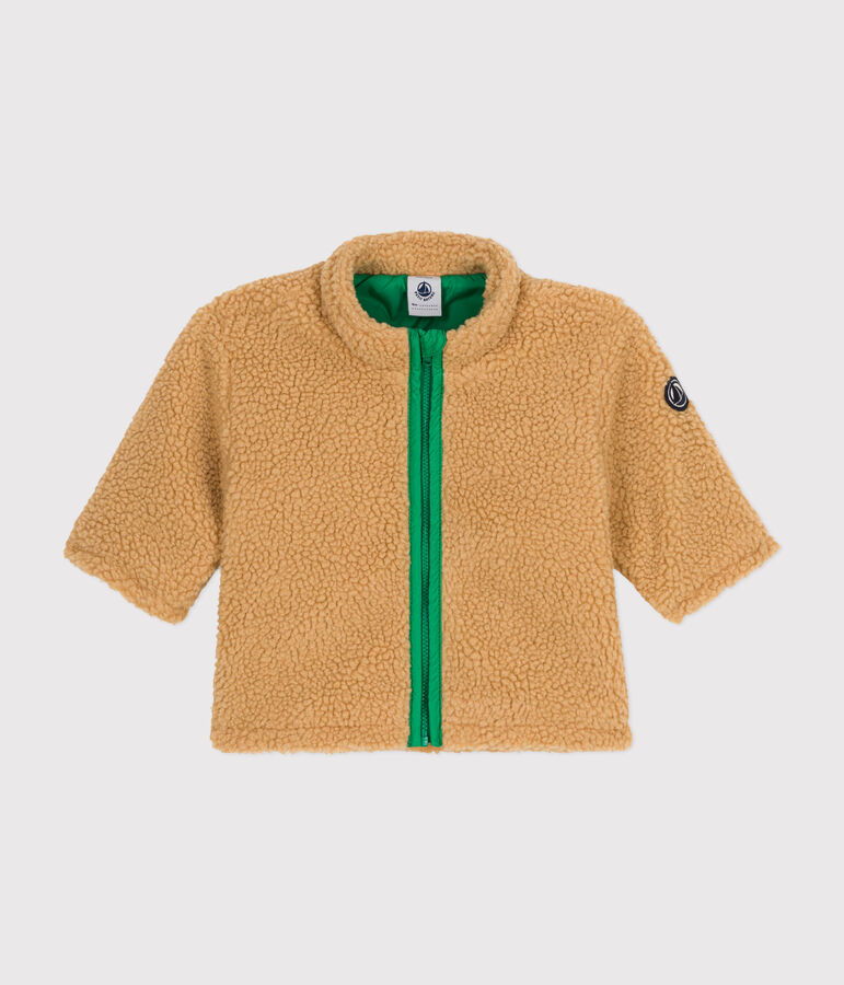 Veste en sherpa b&eacute;b&eacute; beige FACILE