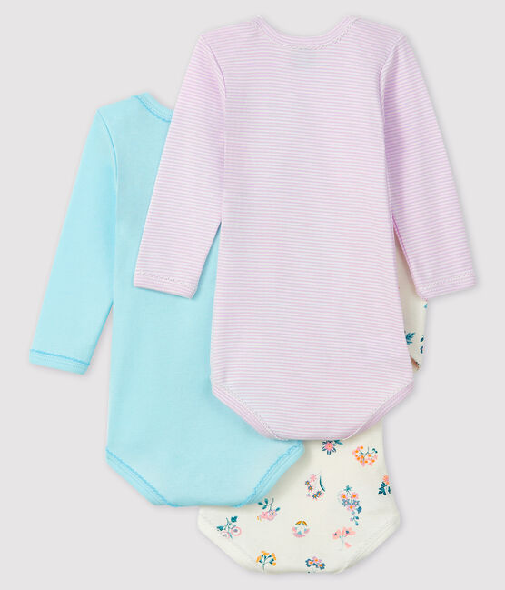 Lot de 3 bodies manches longues bébé fille variante 1
