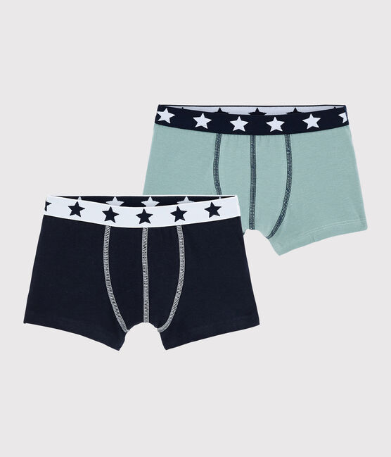 Lot de 2 boxers  petit garçon en coton biologique et elasthanne variante 1