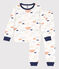 Pyjama nuages en molleton enfant blanc MARSHMALLOW/blanc MULTICO