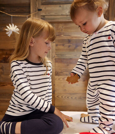 PETIT BATEAU - Pyjama bébé à rayures bébé en côte