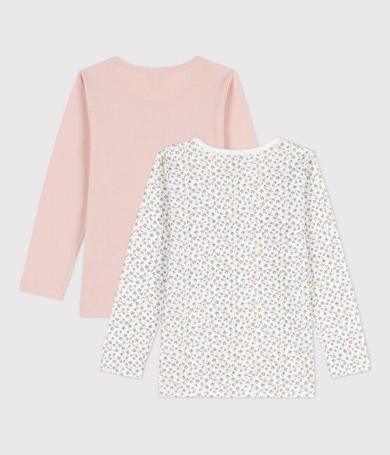 Lot de 2 tee-shirts manches longues petite fille en coton variante 1