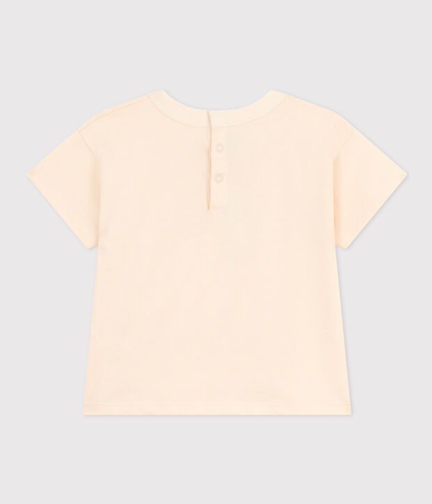 Tee-shirt manches courtes en jersey l&eacute;ger b&eacute;b&eacute; &eacute;cru
