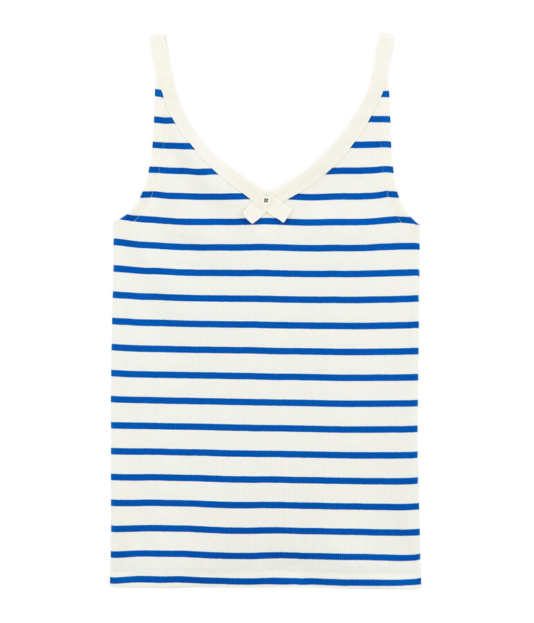 D&eacute;bardeur 100 ans de la culotte femme blanc/bleu