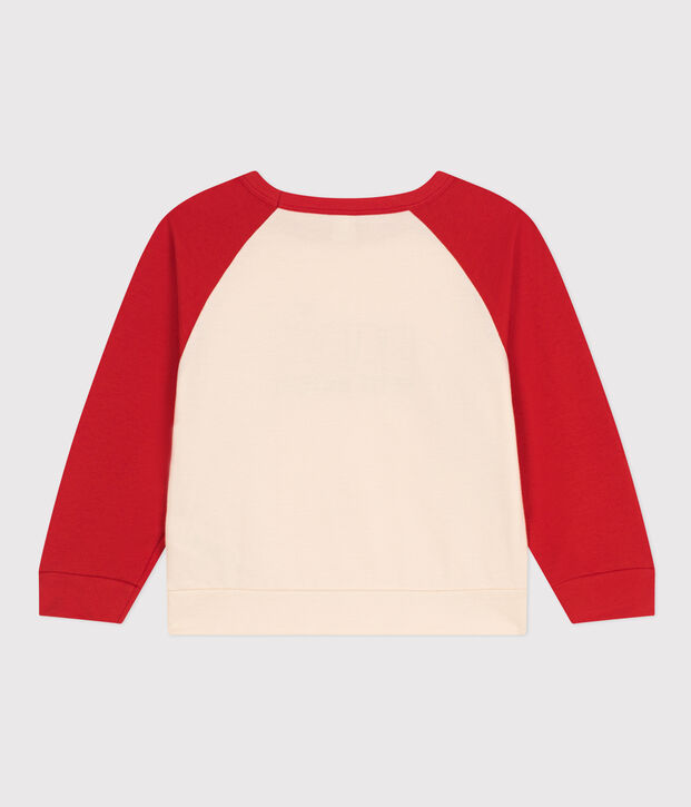 Sweatshirt en molleton l&eacute;ger enfant rouge/rouge