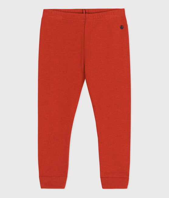 Legging bébé uni en coton rouge HARISSA