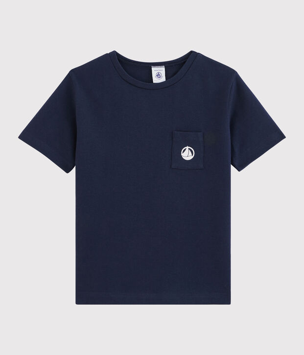 Tee-shirt enfant garcon bleu marine