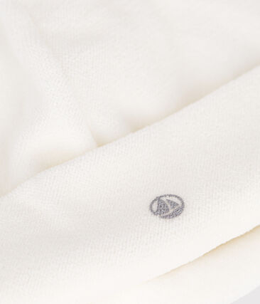 PETIT BATEAU - Bonnet naissance bébé en bouclette velours