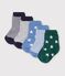 5 paires de chaussettes b&eacute;b&eacute; en coton imprim&eacute; &eacute;toiles et rayures multicouleur