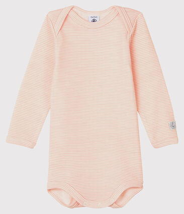 PETIT BATEAU - Body manches longues à rayures bébé en laine et coton