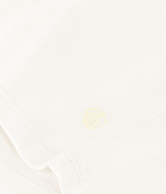 Tee-shirt LE DROIT col V en coton Femme blanc ECUME