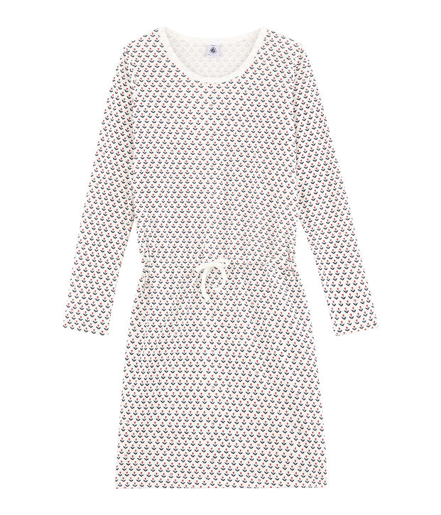 Chemise de nuit fille blanc/multicouleur