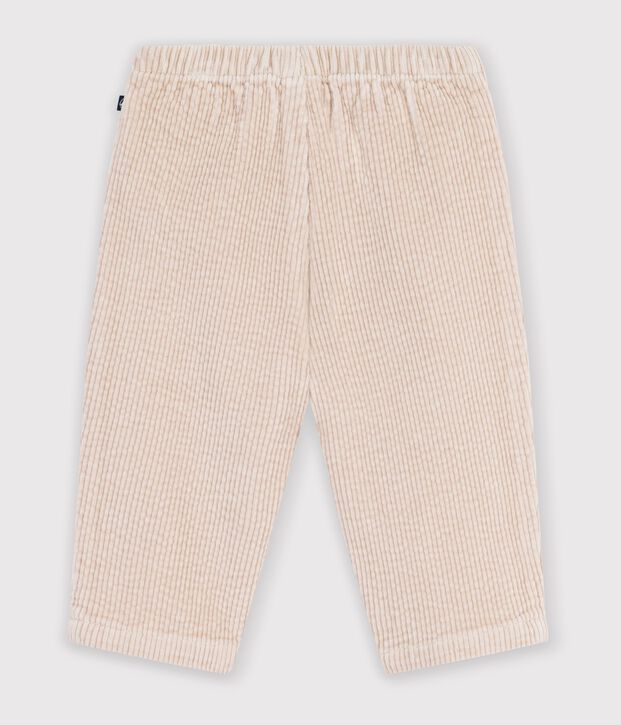Pantalon b&eacute;b&eacute; en velours uni &eacute;cru