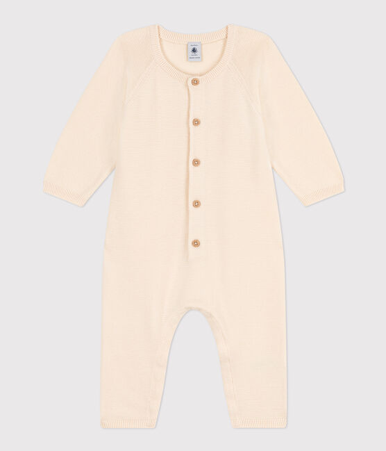 Combinaison longue en tricot bébé écru AVALANCHE