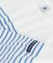 Teeshirt marinière femme en coton manches longues blanc MARSHMALLOW/bleu ALASKA