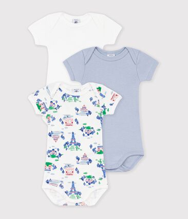 Lot de bodies manches courtes en coton imprimé étoiles bébé
