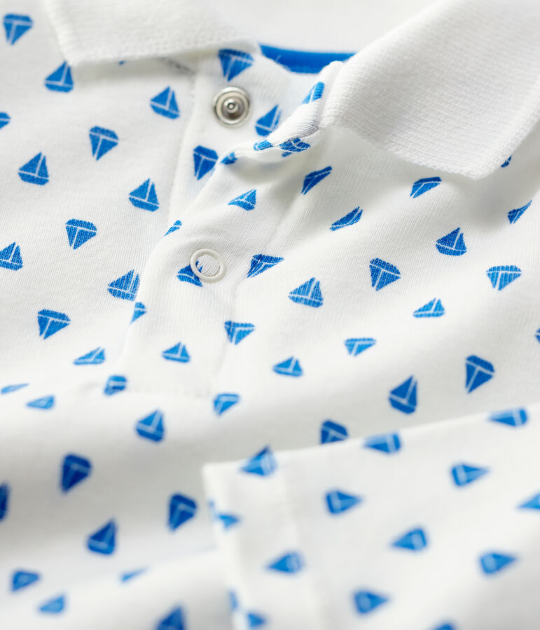 Body en coton b&eacute;b&eacute;. blanc MARSHMALLOW/ RUISSEAU