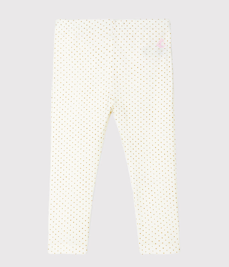 Legging imprim&eacute; b&eacute;b&eacute; fille blanc/jaune