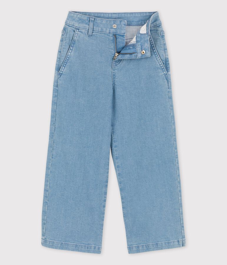 Pantalon flare en denim clair enfant fille bleu